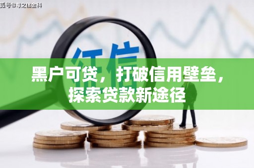 中正黑户可贷，打破信用壁垒，探索贷款新途径