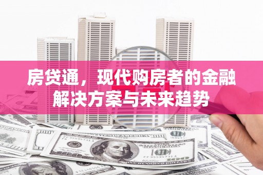 阳东房贷通，现代购房者的金融解决方案与未来趋势