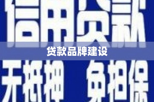 海东贷款品牌建设