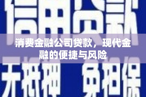崇安消费金融公司贷款，现代金融的便捷与风险