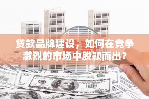 武安贷款品牌建设，如何在竞争激烈的市场中脱颖而出？