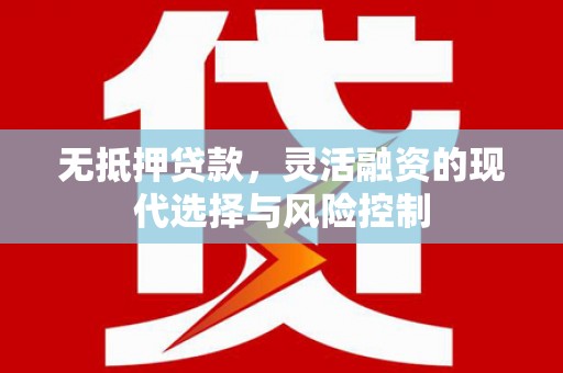 昌都无抵押贷款，灵活融资的现代选择与风险控制