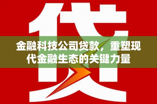 台南金融科技公司贷款，重塑现代金融生态的关键力量