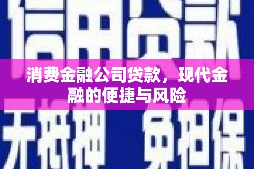 南州消费金融公司贷款，现代金融的便捷与风险