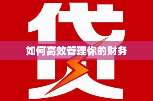 安陆如何高效管理你的财务
